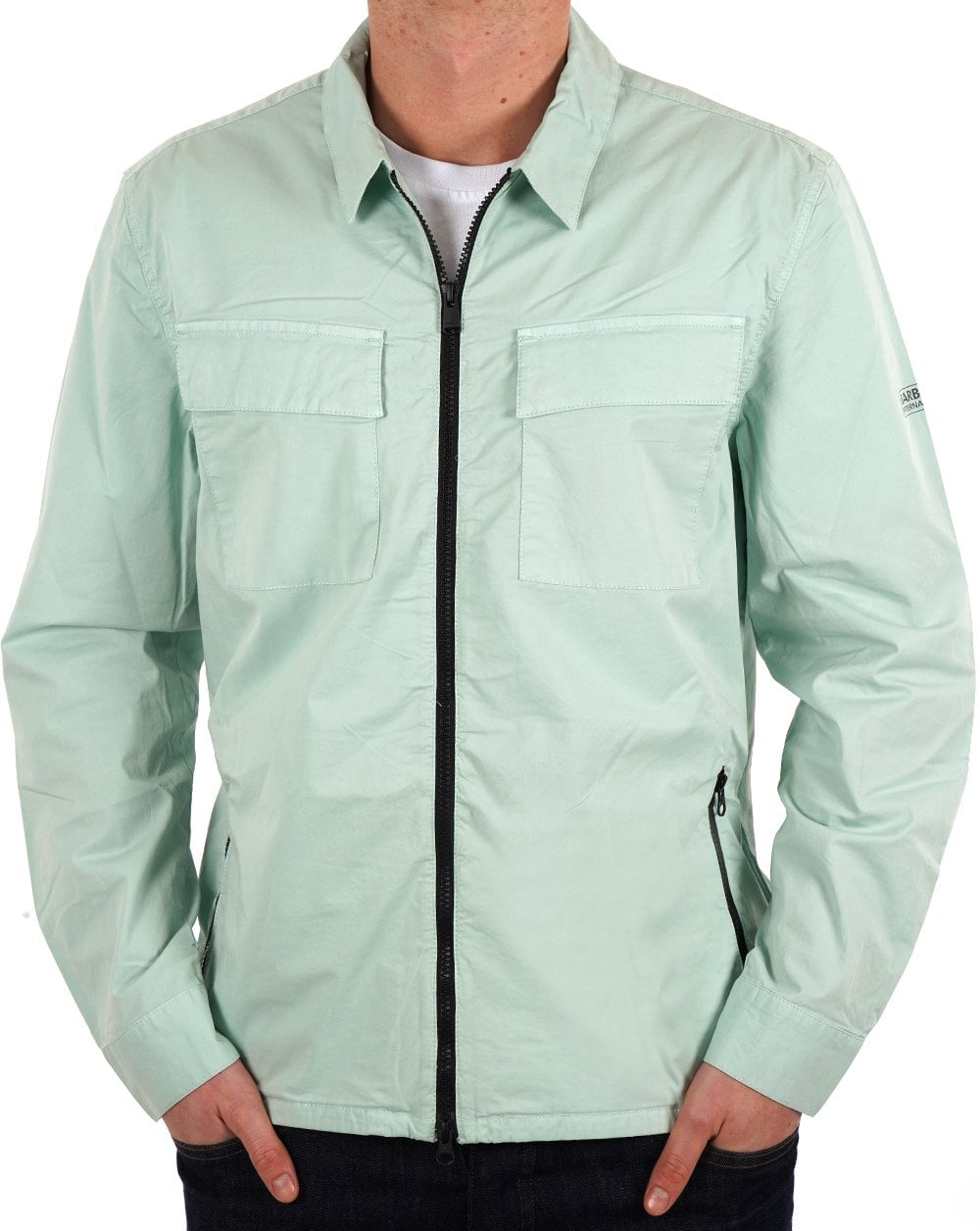 Barbour International Parson Overshirt Green Fig