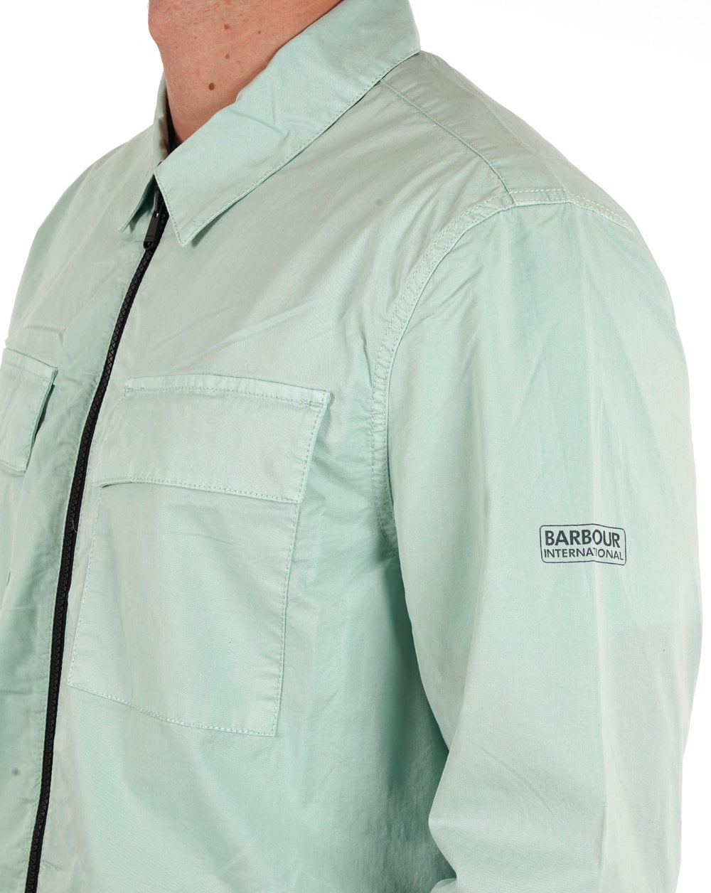 Barbour International Parson Overshirt Green Fig
