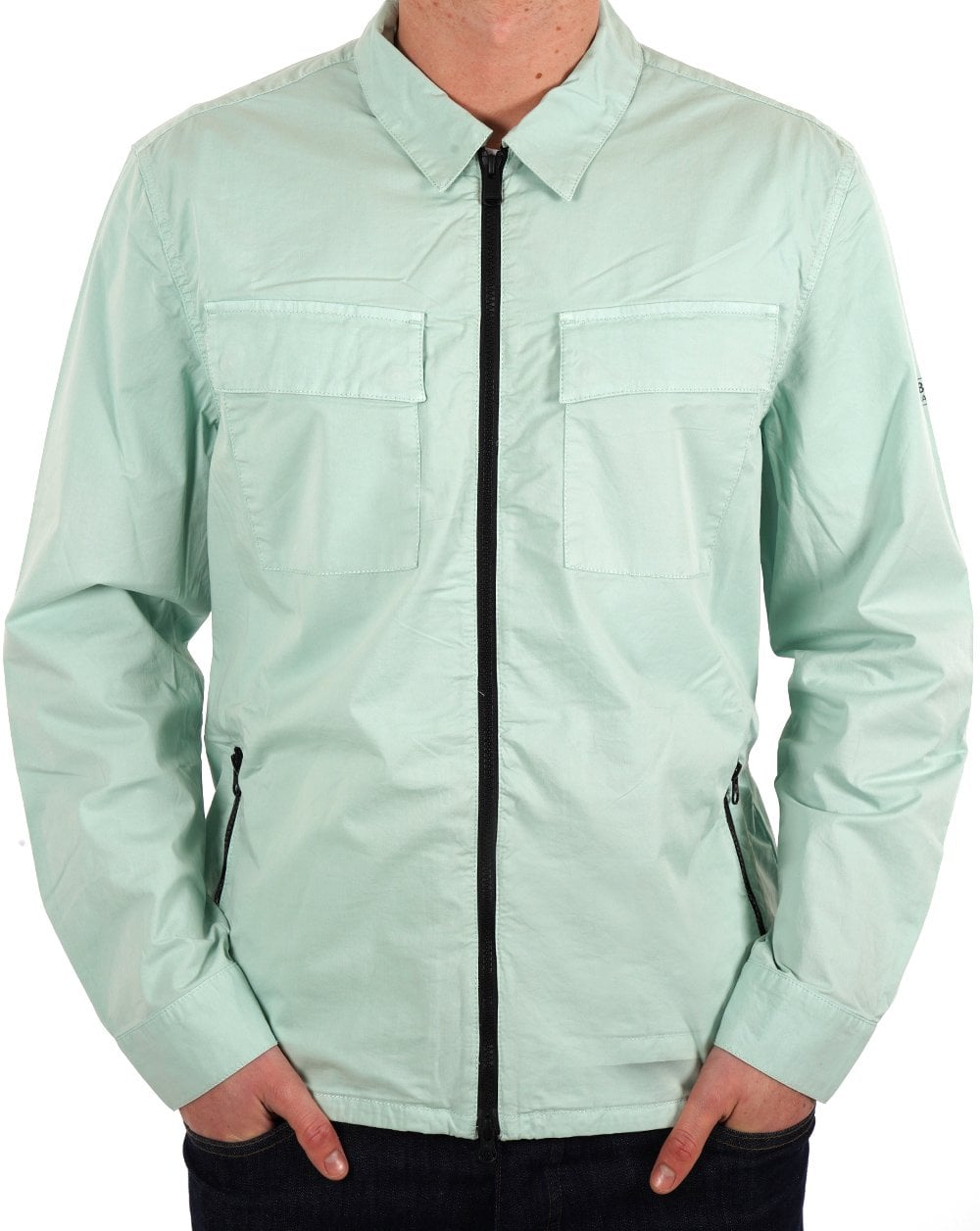 Barbour International Parson Overshirt Green Fig