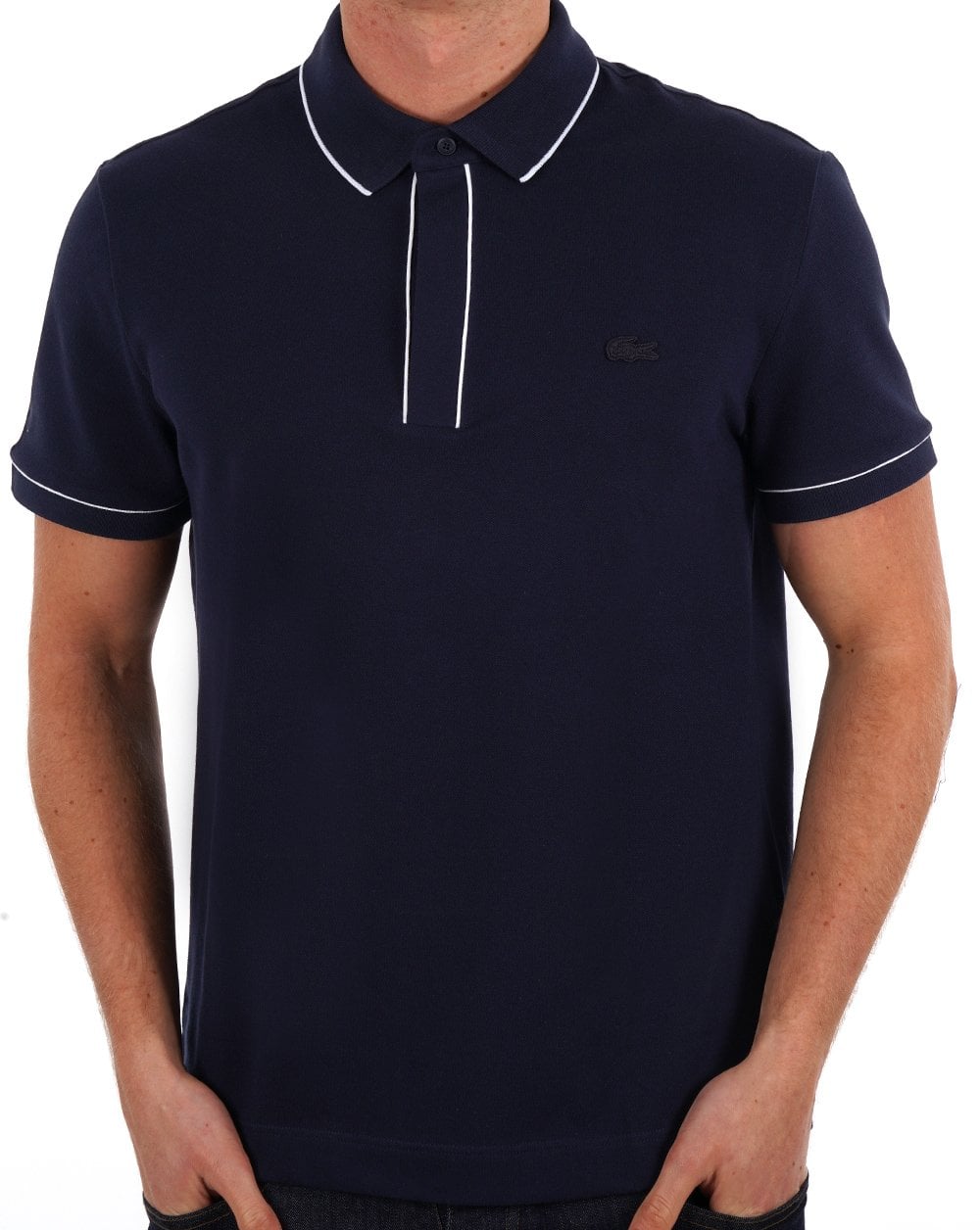Lacoste Tipped Polo Shirt Navy