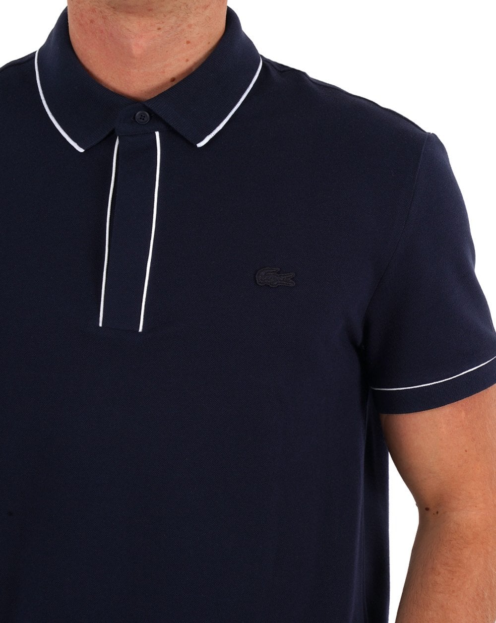 Lacoste Tipped Polo Shirt Navy