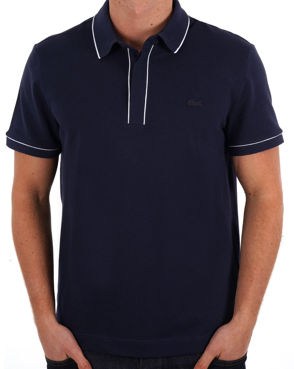 Lacoste Tipped Polo Shirt Navy