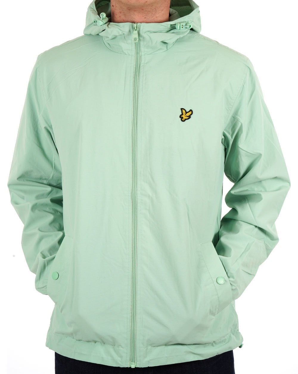 Lyle & Scott Zip Through Hooded Jacket Pastel Green