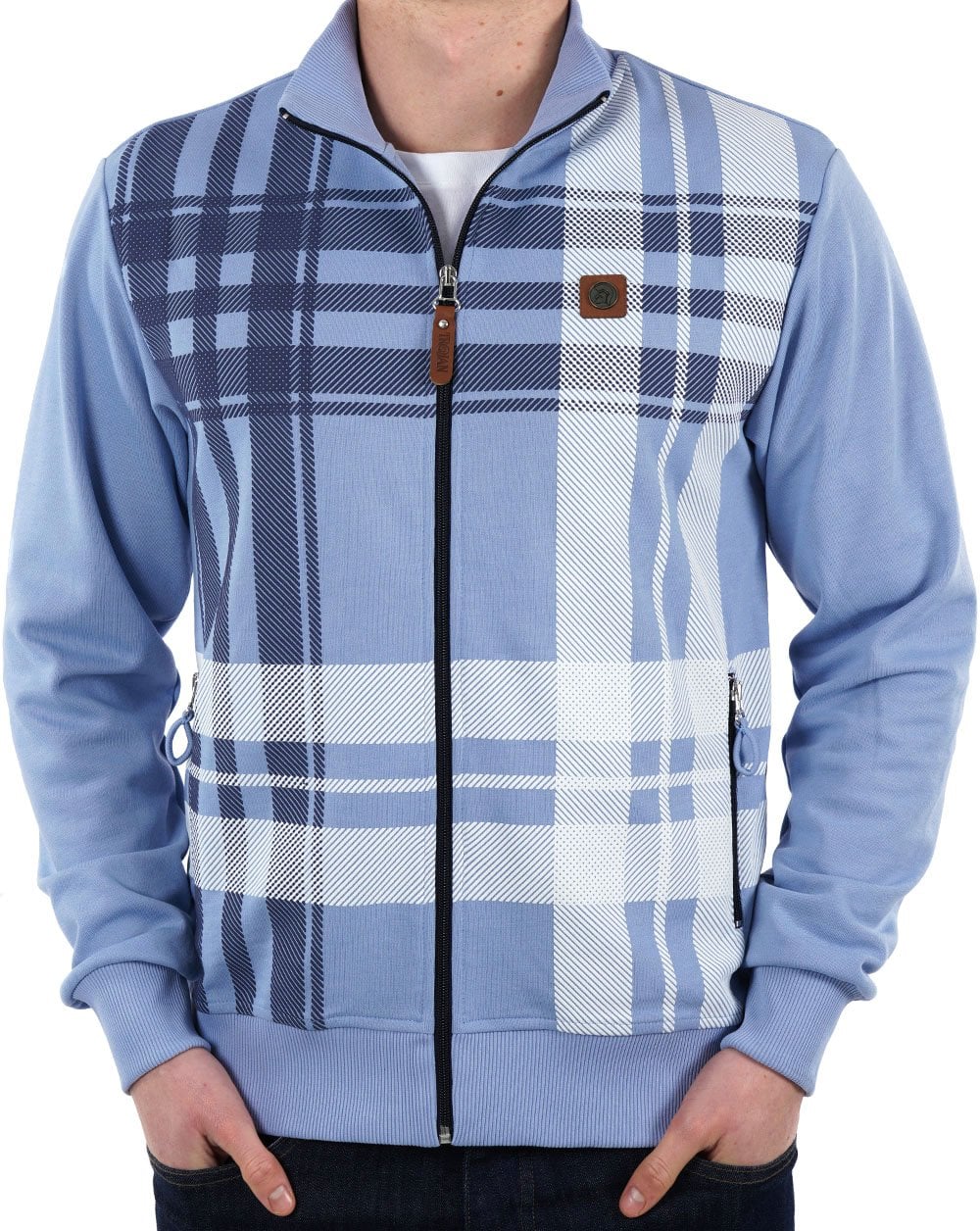 Trojan Check Track Top Sky
