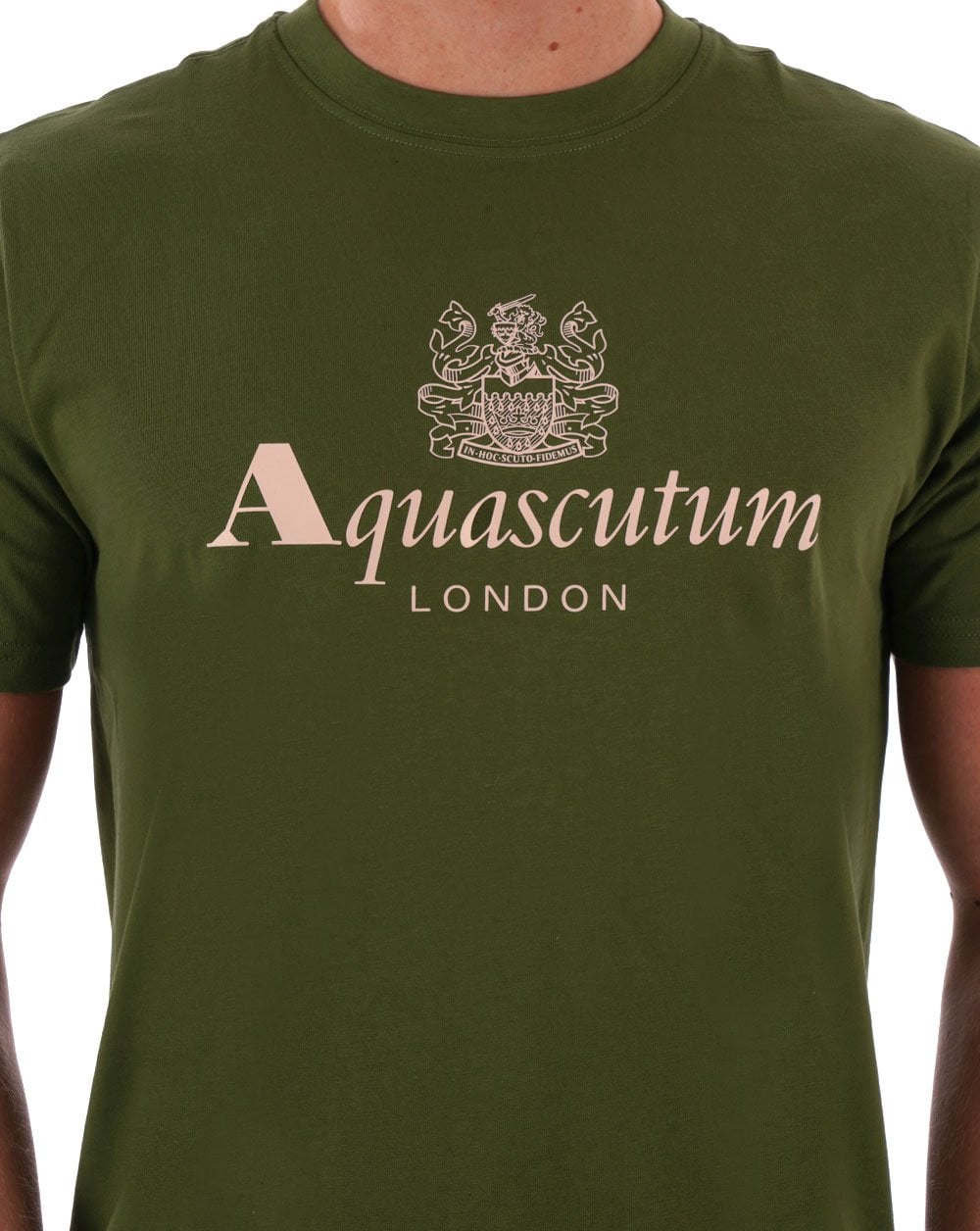 Aquascutum Large Logo T-shirt Army Green