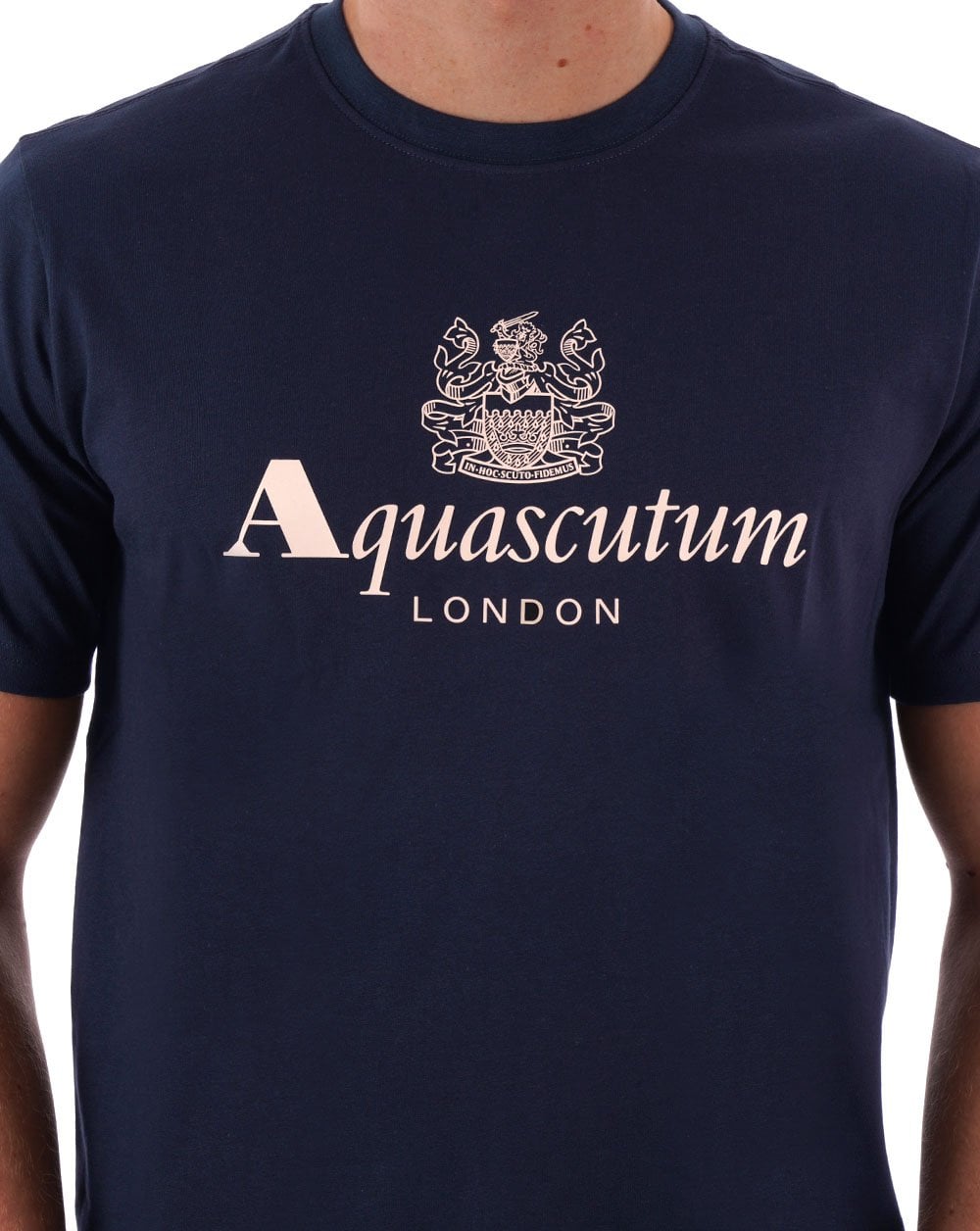 Aquascutum Large Logo T-shirt Navy
