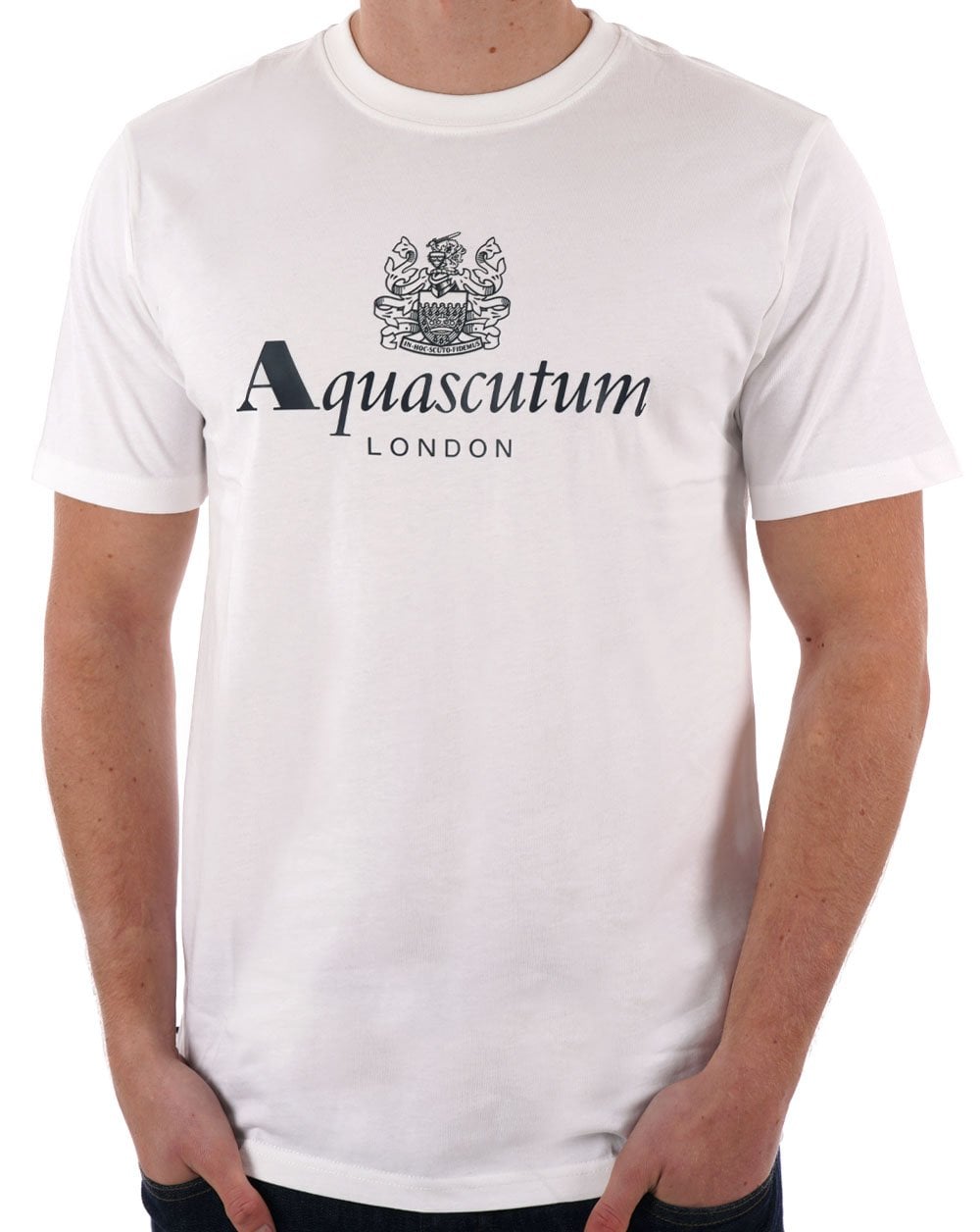 Aquascutum Large Logo T-shirt Optical White
