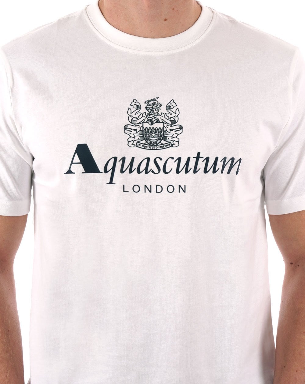 Aquascutum Large Logo T-shirt Optical White