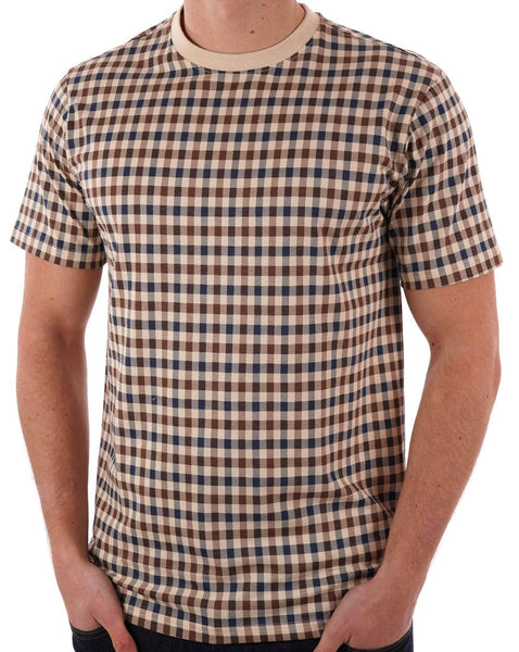 Aquascutum Club Check T-shirt Beige