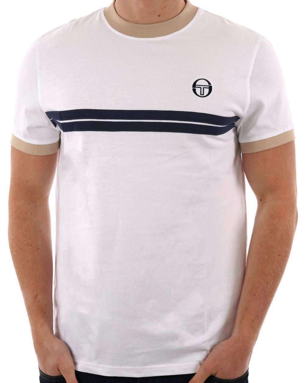 Sergio Tacchini Supermac T Shirt White/Stone