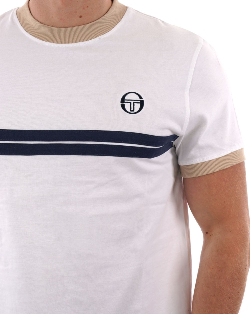 Sergio Tacchini Supermac T Shirt White/Stone