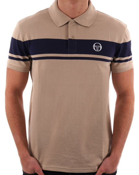 Sergio Tacchini Young Line Polo Shirt Stone/Navy Blue