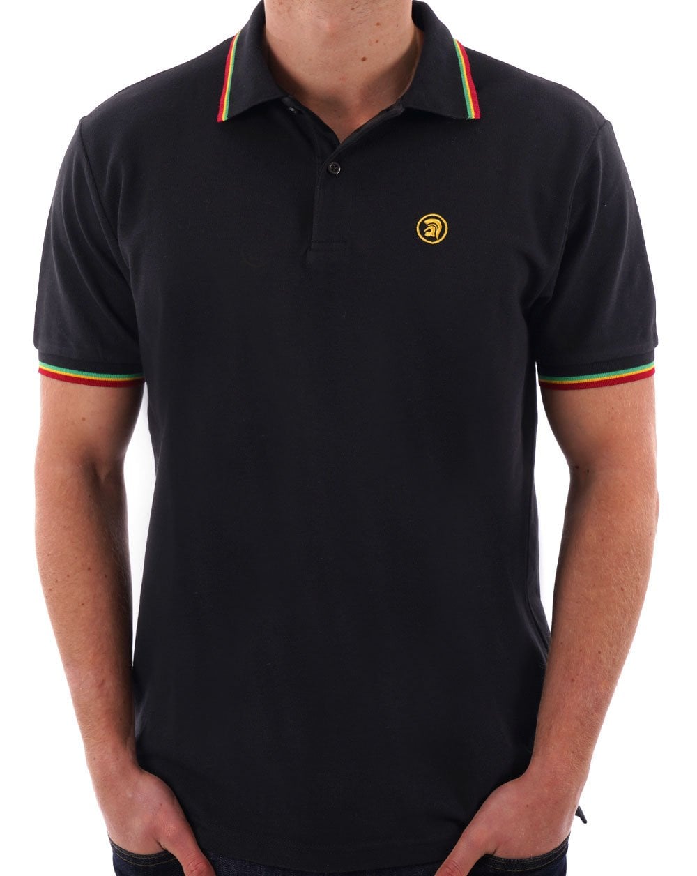 Trojan Twin Tipped Signature Polo Black
