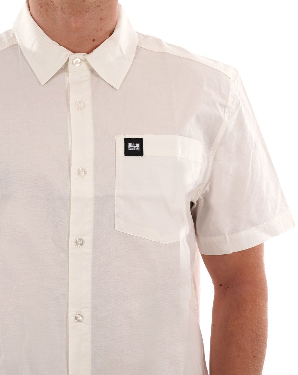 Weekend Offender Borak Short Sleeve Shirt White