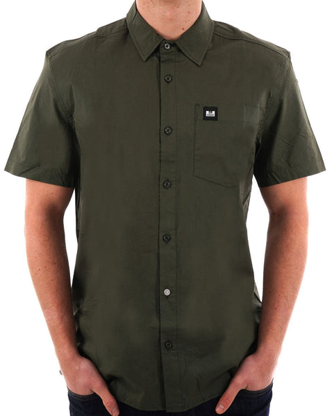 Weekend Offender Borak Short Sleeve Shirt Khaki Green