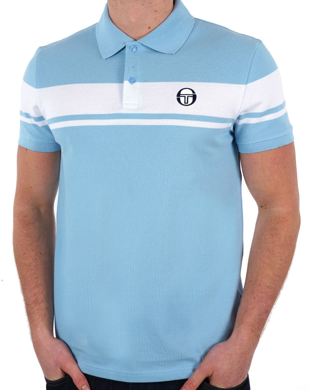 Sergio Tacchini Young Line Polo Shirt Sky/White