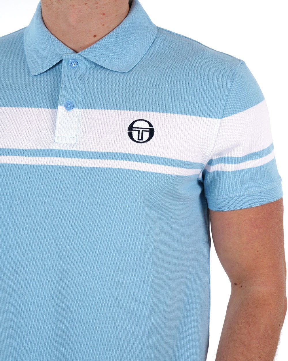 Sergio Tacchini Young Line Polo Shirt Sky/White