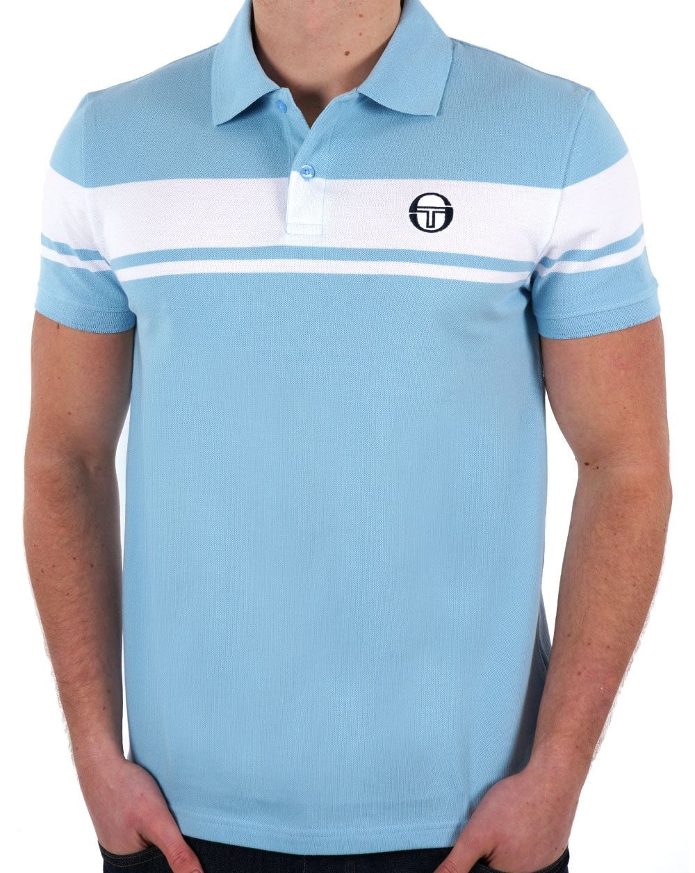 Sergio Tacchini Young Line Polo Shirt Sky/White