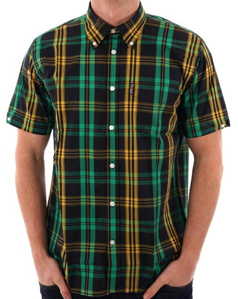 Trojan Windowpane Check Shirt Black