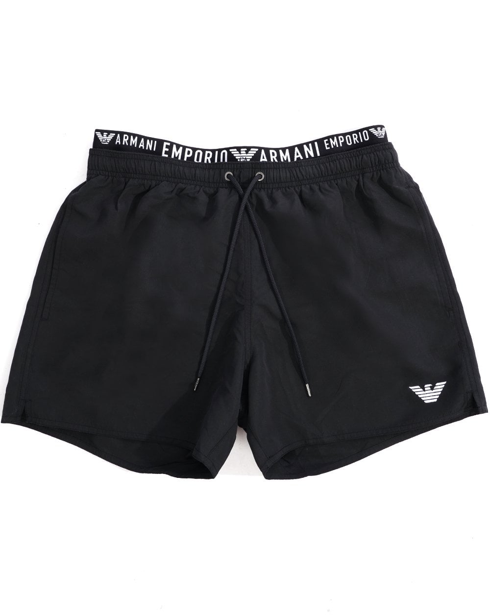 Emporio Armani Logo Swim Shorts Black