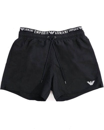 Emporio Armani Logo Swim Shorts Black