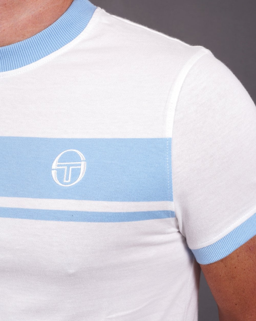 Sergio Tacchini Masters T Shirt White Sky