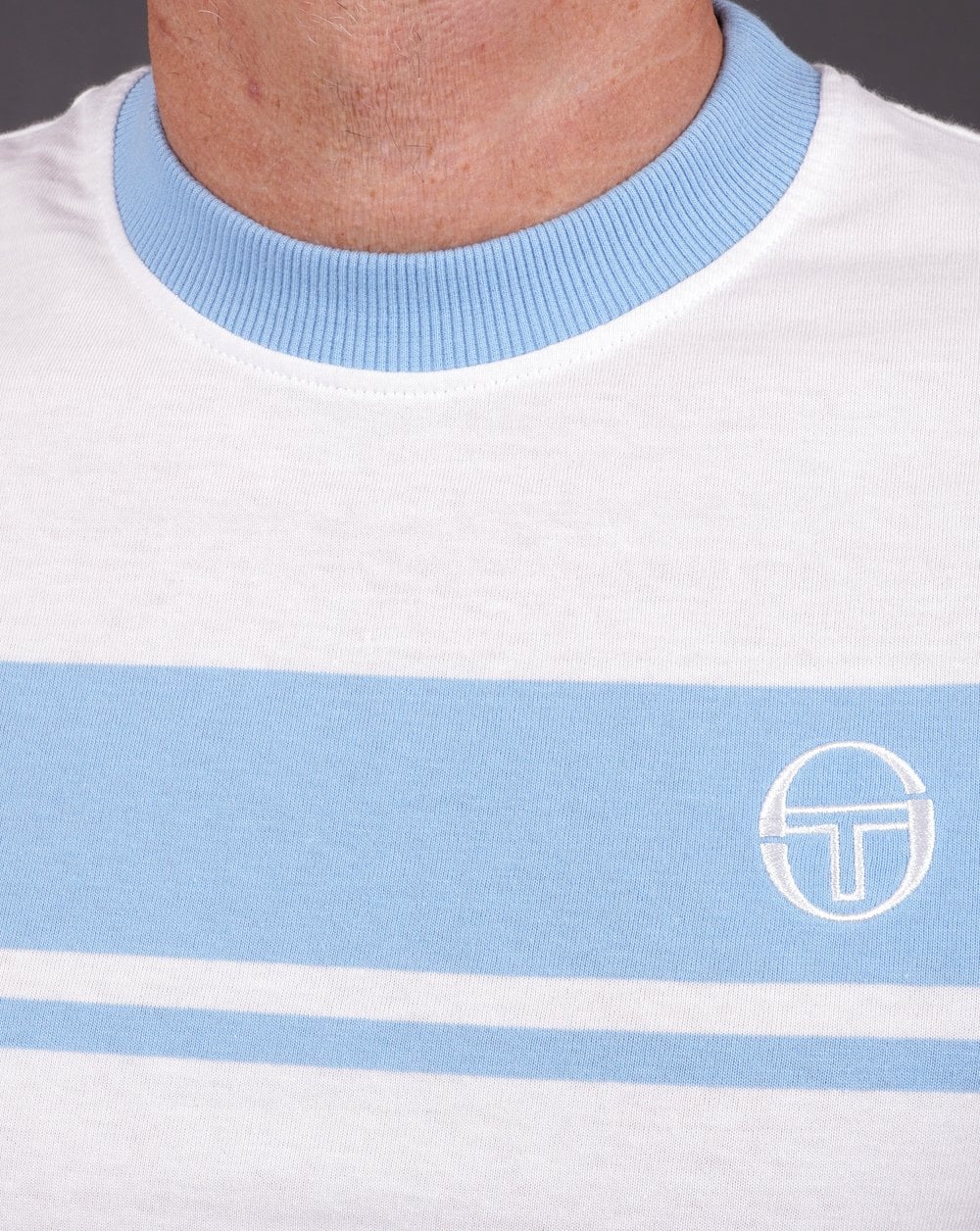 Sergio Tacchini Masters T Shirt White Sky