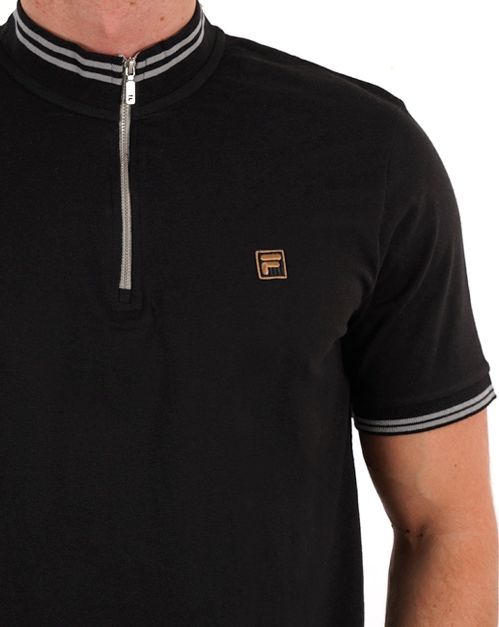Fila Gold 1/4 Zip Polo Black