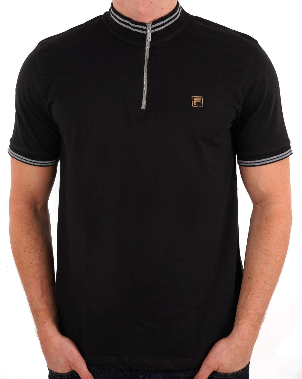 Fila Gold 1/4 Zip Polo Black