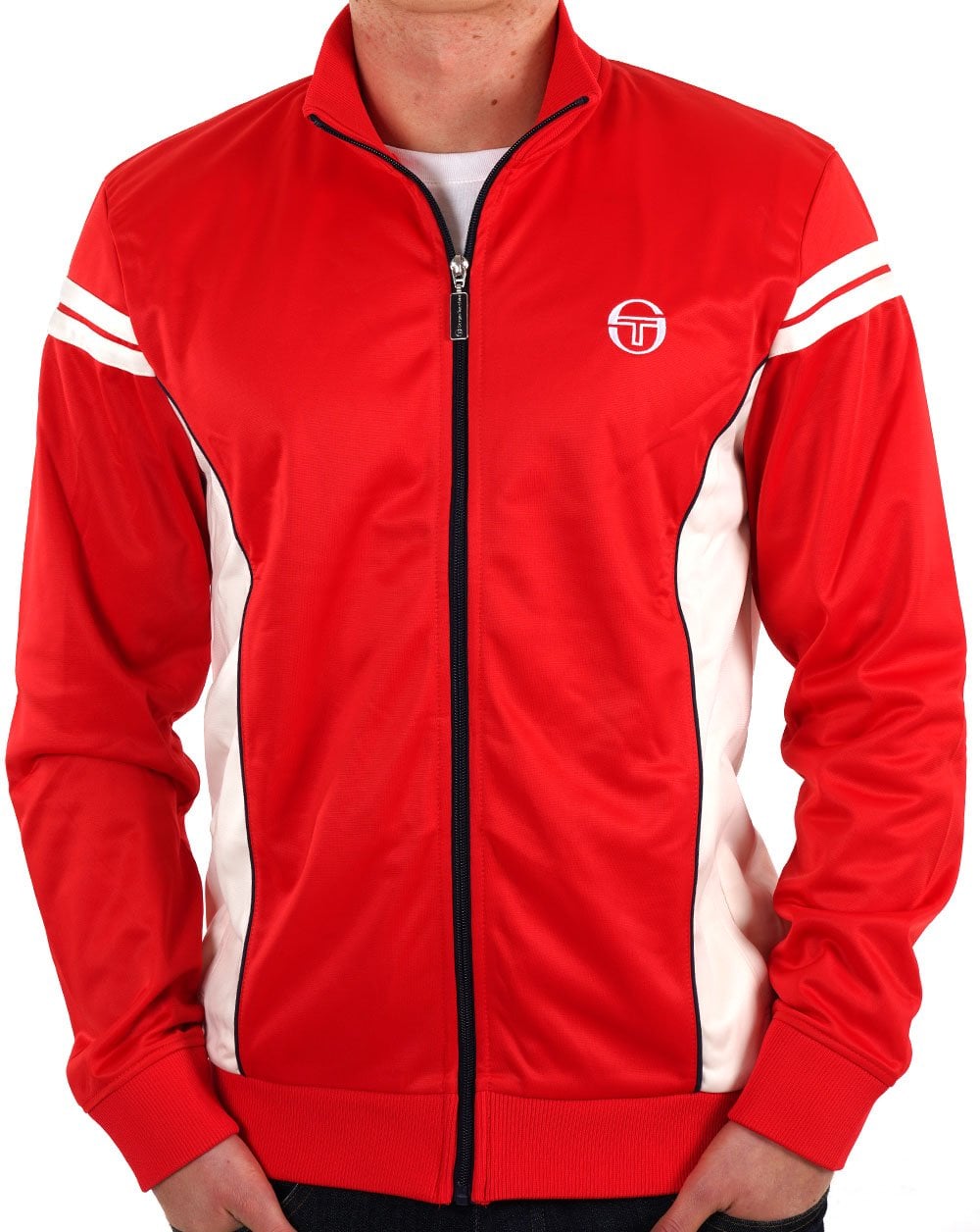 Sergio Tacchini Fjord Track Top Red / Off White