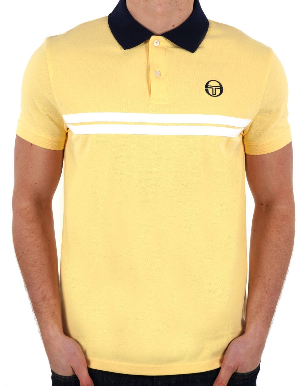 Sergio Tacchini Supermac Polo Shirt Yellow/Navy