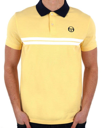 Sergio Tacchini Supermac Polo Shirt Yellow/Navy