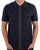 Gabicci Vintage Full Button Knitted Polo Navy