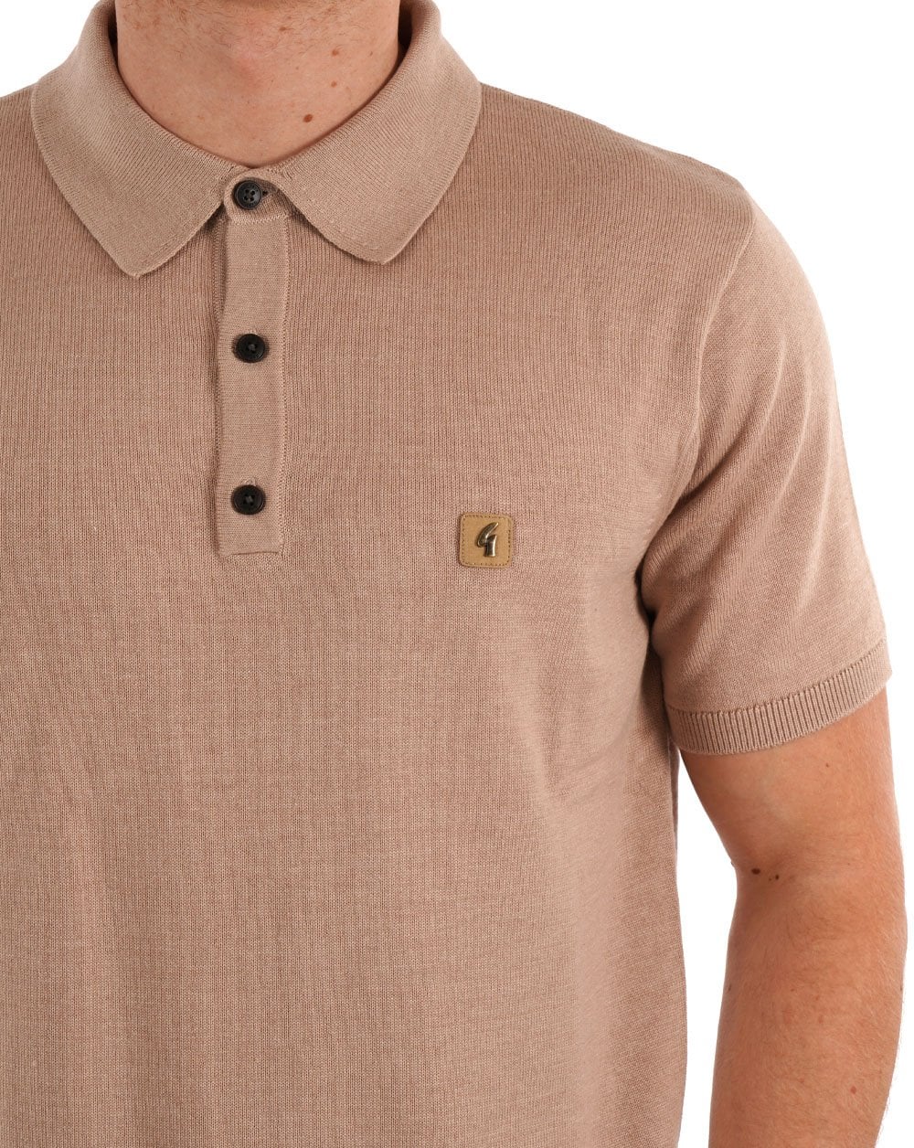 Gabicci Vintage Jackson Knitted Polo Light Sand