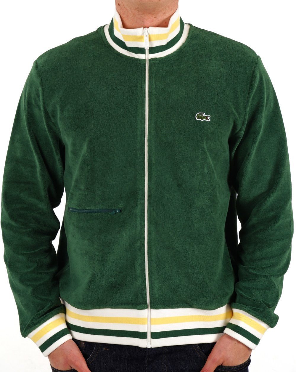 Lacoste Terry Toweling Track Top Green