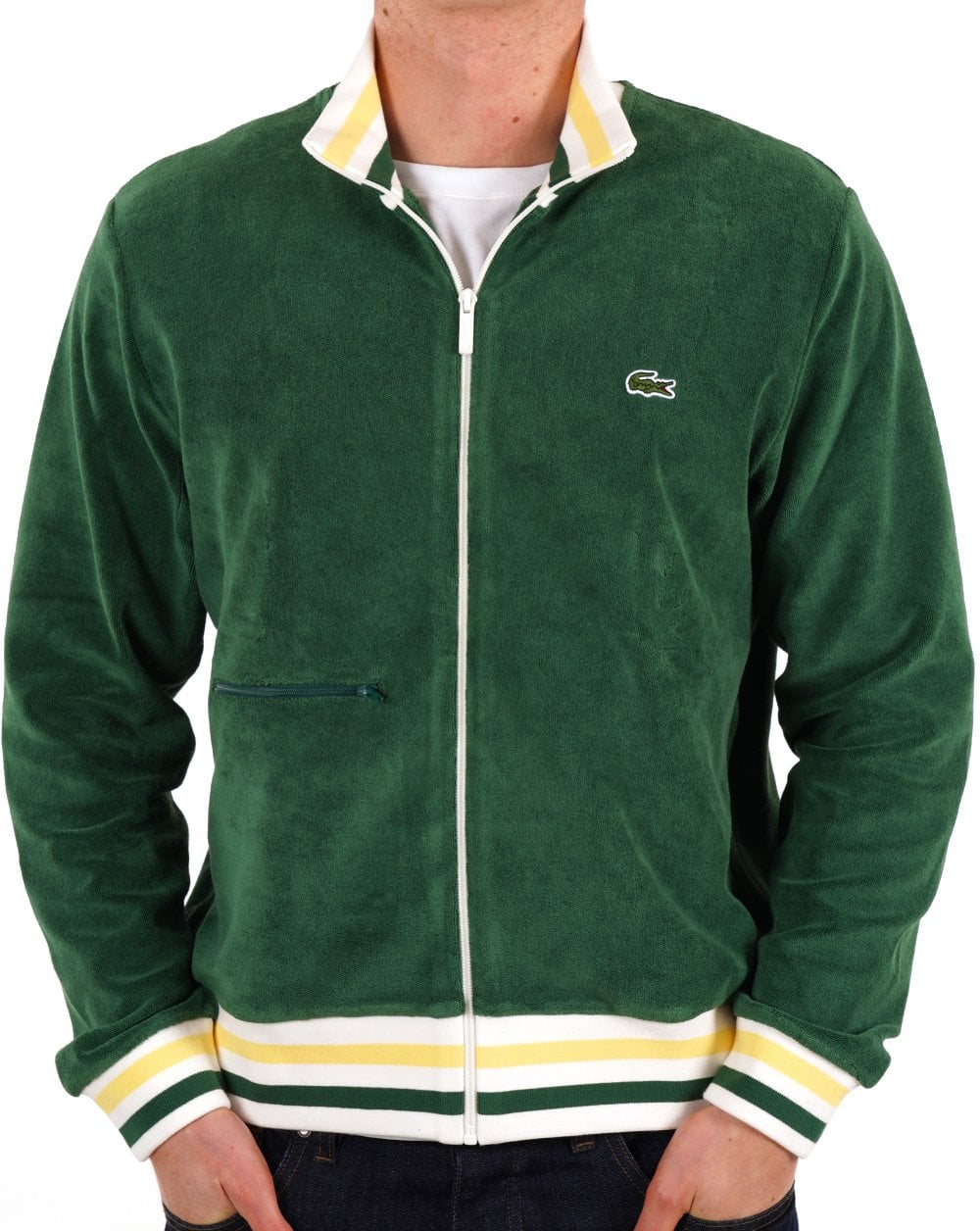 Lacoste Terry Toweling Track Top Green
