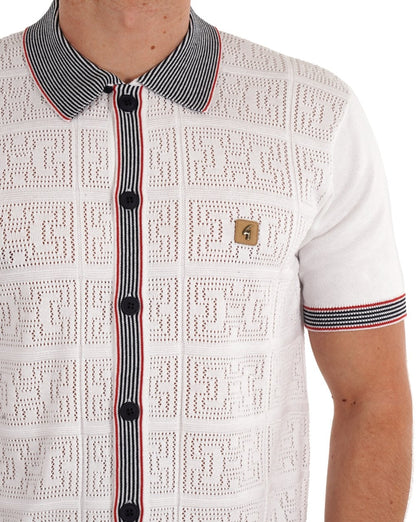 Gabicci Vintage Soul Button Cardigan White