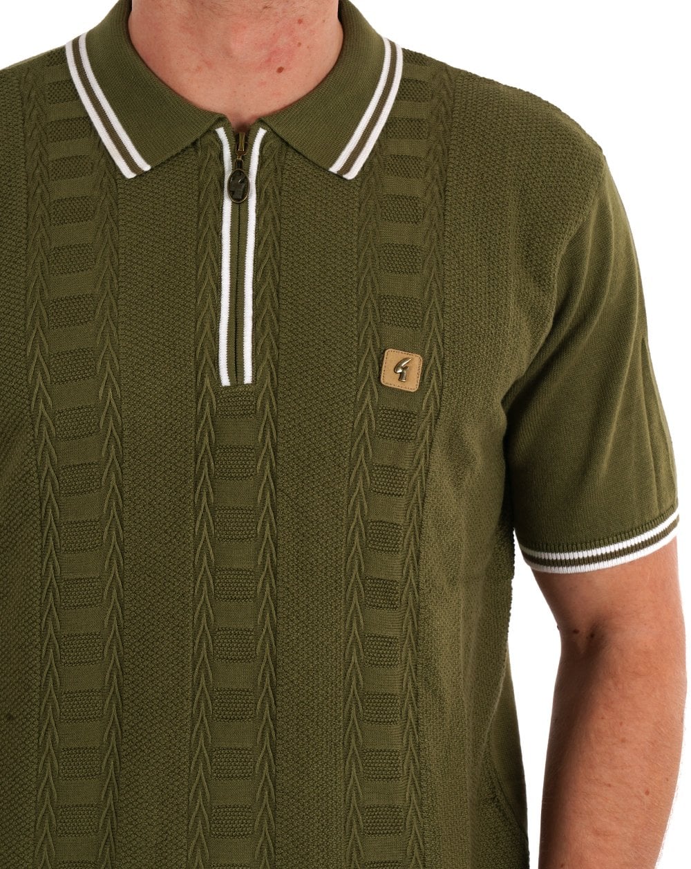 Gabicci Vintage Pausini Knitted Polo Spruce Green
