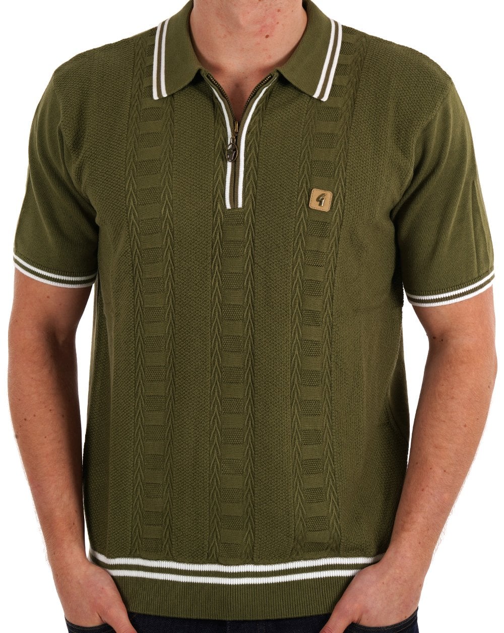 Gabicci Vintage Pausini Knitted Polo Spruce Green