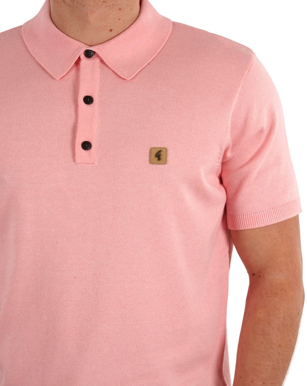 Gabicci Vintage Knitted Polo Pink