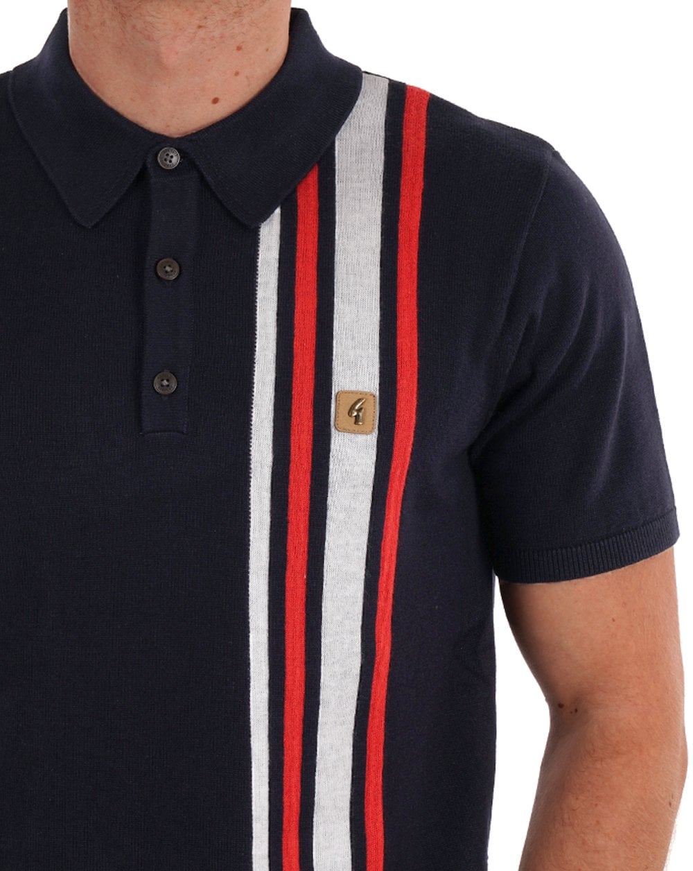 Gabicci Vintage Soda Knit Polo Navy