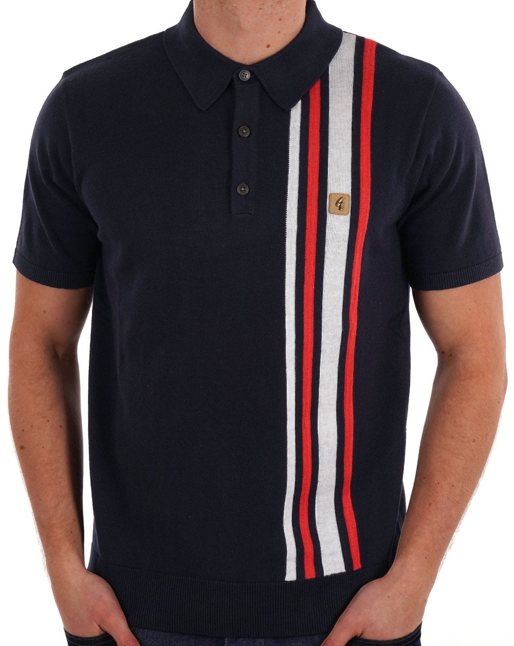 Gabicci Vintage Soda Knit Polo Navy