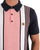 Gabicci Vintage Knitted Polo Navy Pink Striped