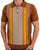 Gabicci Vintage Knitted Polo Walnut Striped