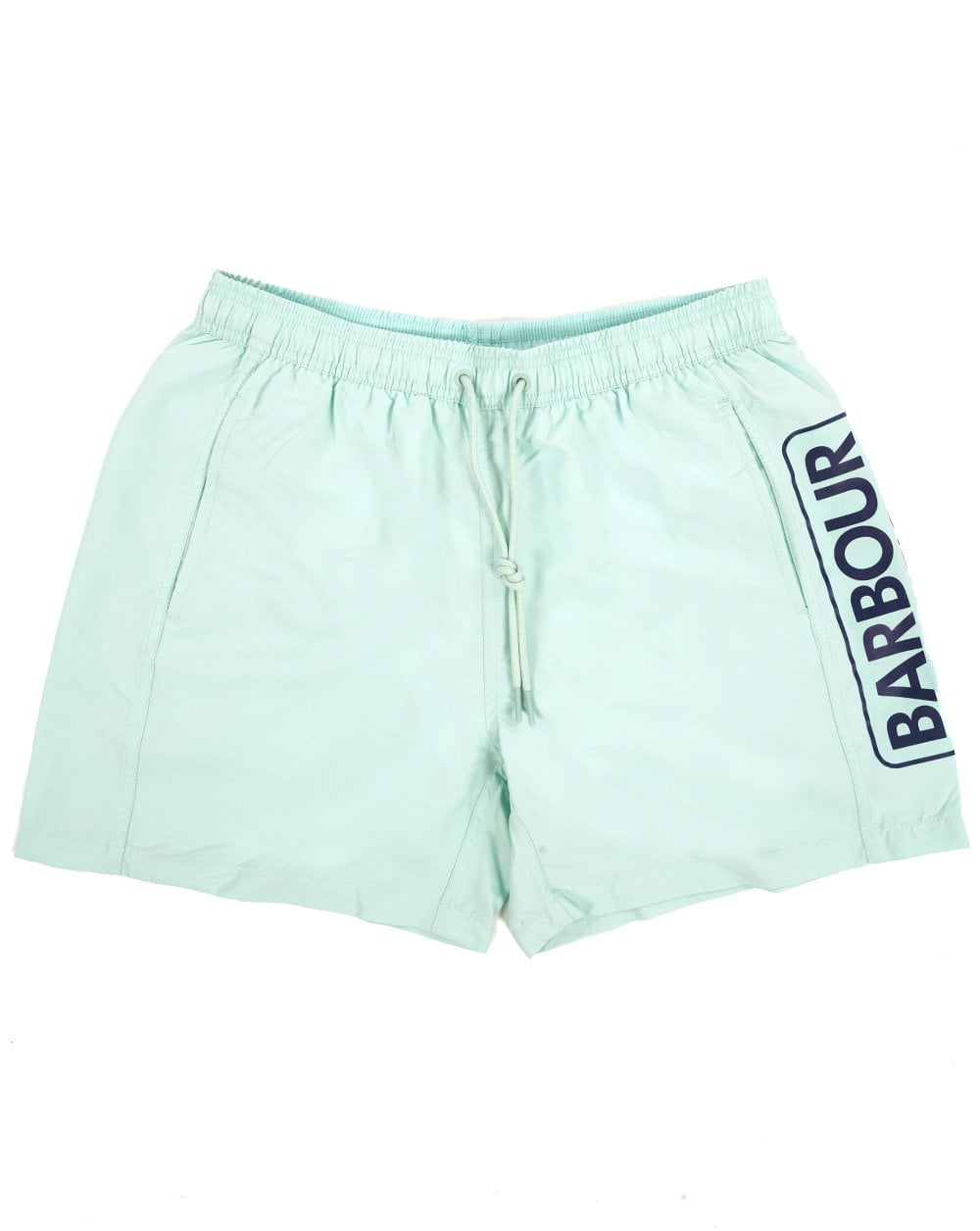 Barbour International Large Logo Swim Shorts Green Fig