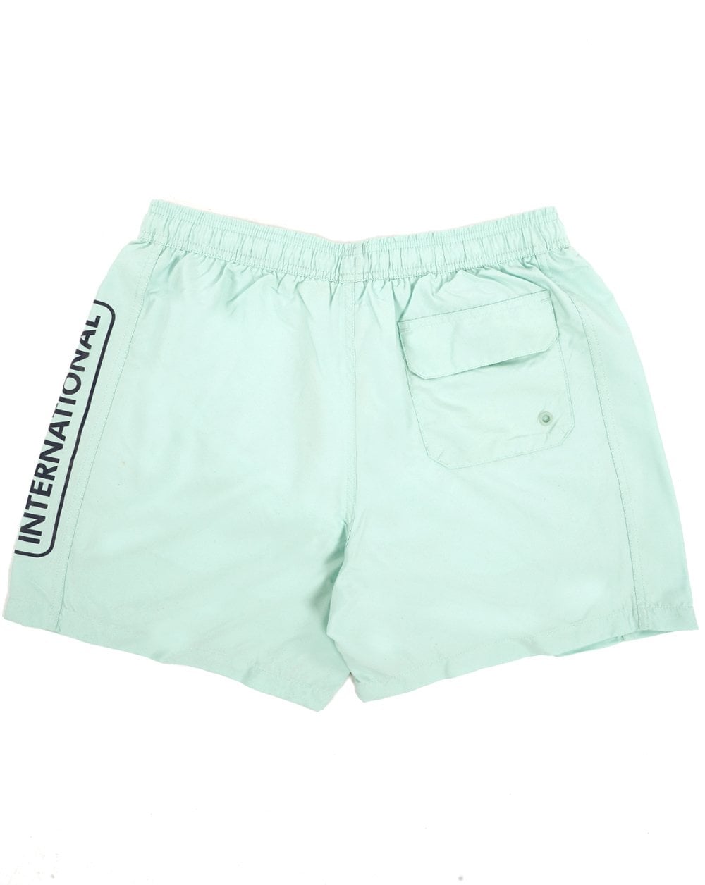 Barbour International Large Logo Swim Shorts Green Fig