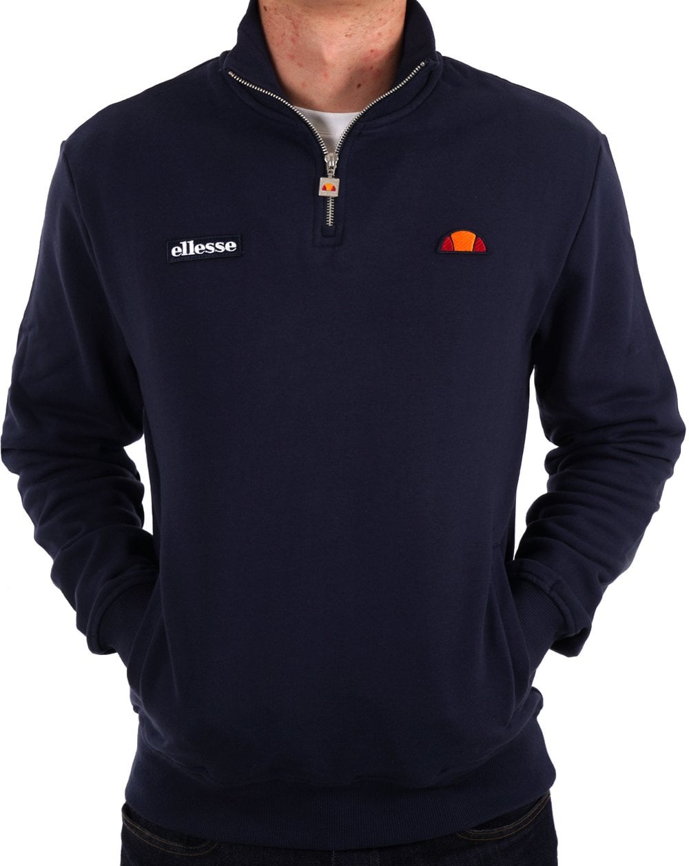 Ellesse 1/4 Zip Sweat Navy