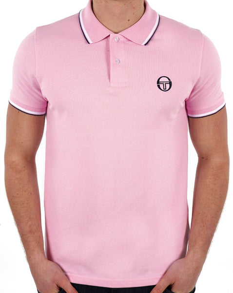 Sergio Tacchini Tipped Polo Shirt Pink