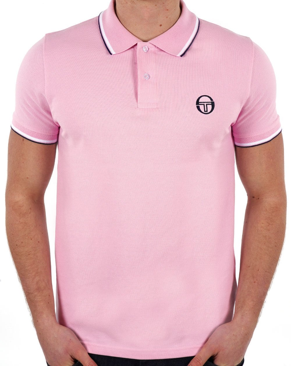 Sergio Tacchini Tipped Polo Shirt Pink