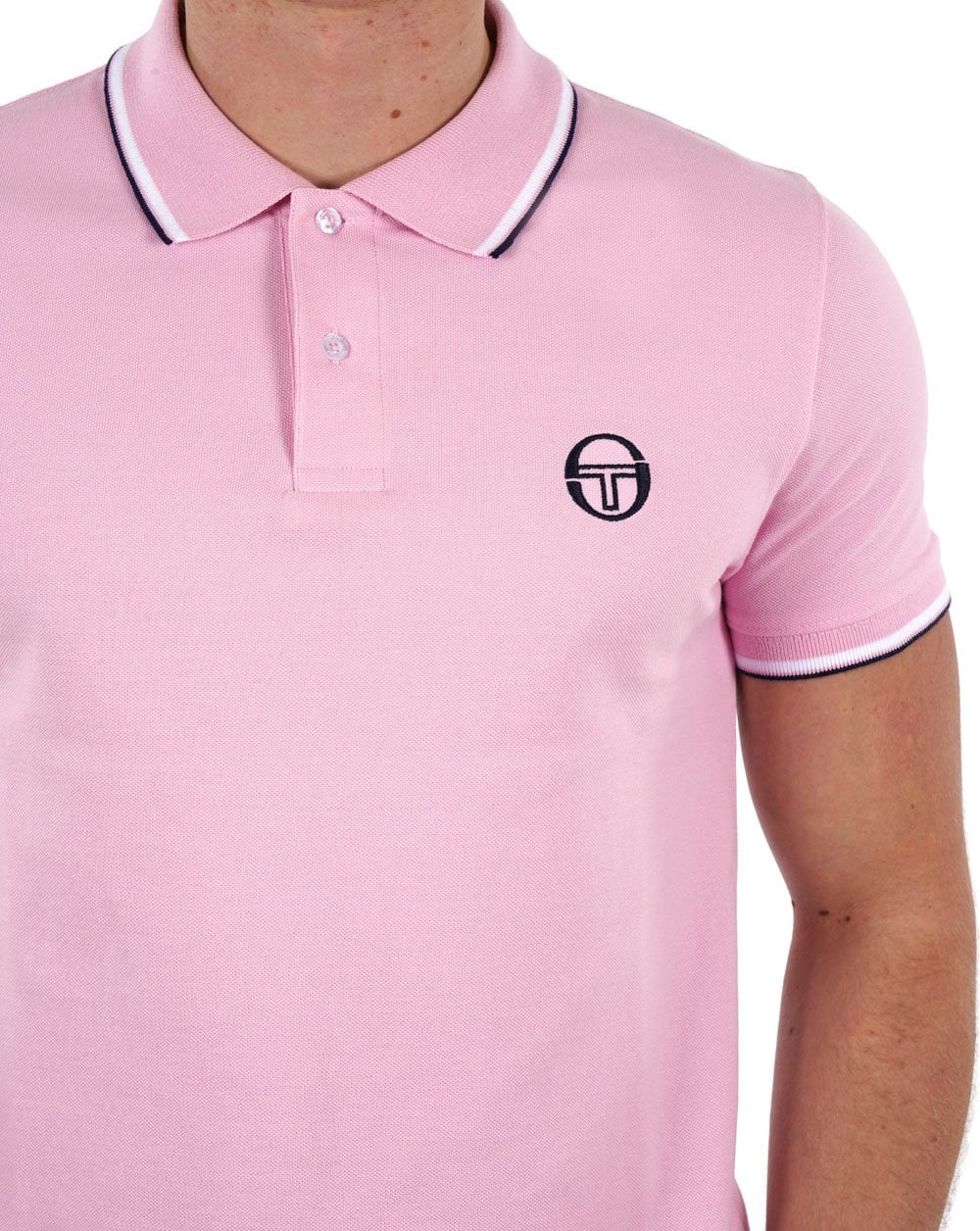 Sergio Tacchini Tipped Polo Shirt Pink